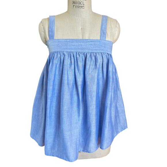 Co Pale Blue Swing Tank Top Size Small - Picture 1 of 5